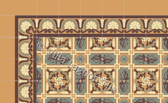 Intricate pattern floor tile