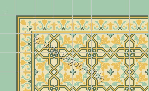 Fancy Roche Cuban Tile floor for Florida