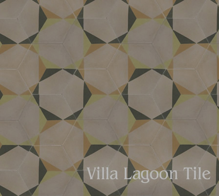 rosen pattern hexagonal cement tile hex
