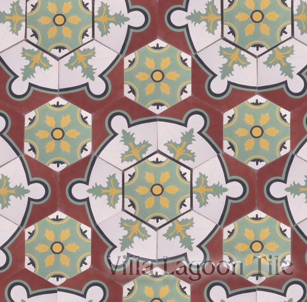 Medaliam hexagonal cement tile