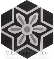 Margarite hex cement floor tile