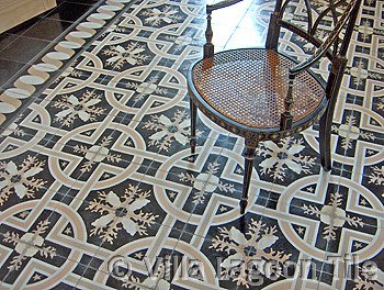 Trapani Midnight classic formal cement tile