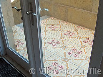 Cement tile doorway
