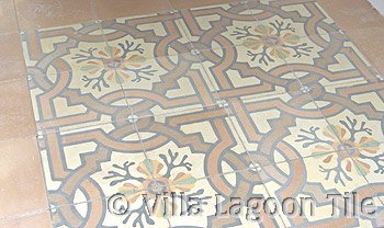 Neutral colors in cement tile 