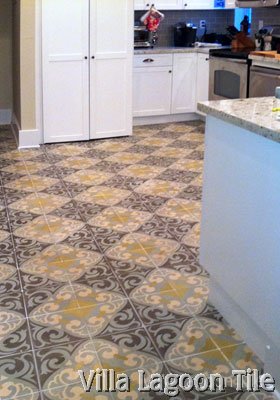 La espanola cement tile kitchen floor
