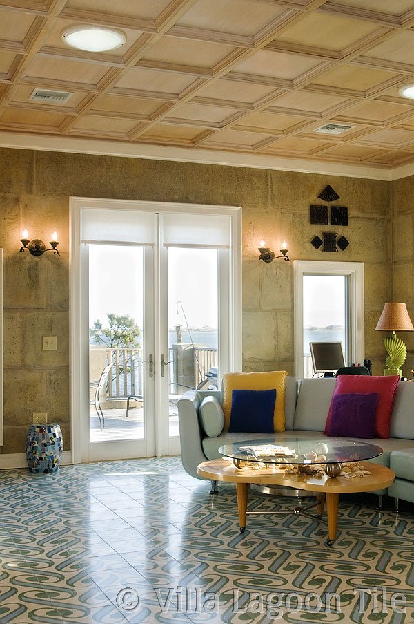 Surf Agua in coastal living room