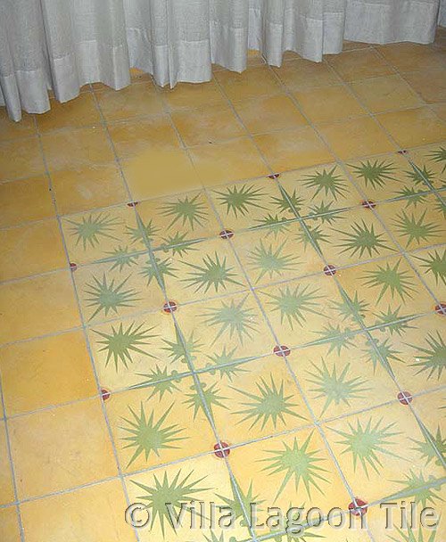 Artist designed custom cement tile