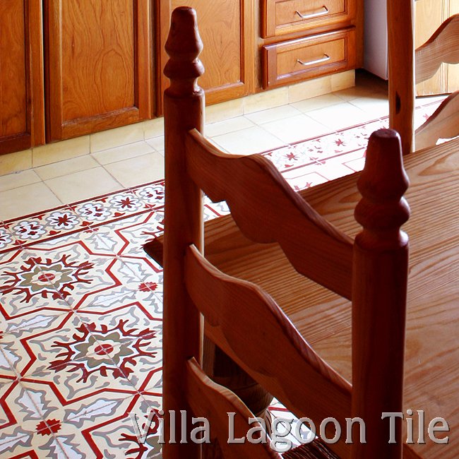 Cement kitchen tile floor