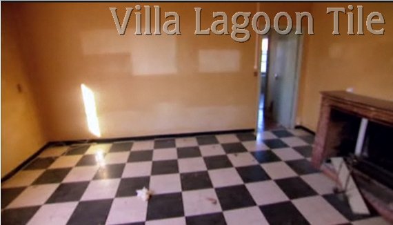French black and white tile floors