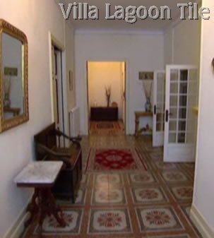 French pattern floor tile entrance