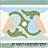 Shell Scroll Azul Border Tile