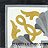 Cement encaustic shell scroll winter mini tile