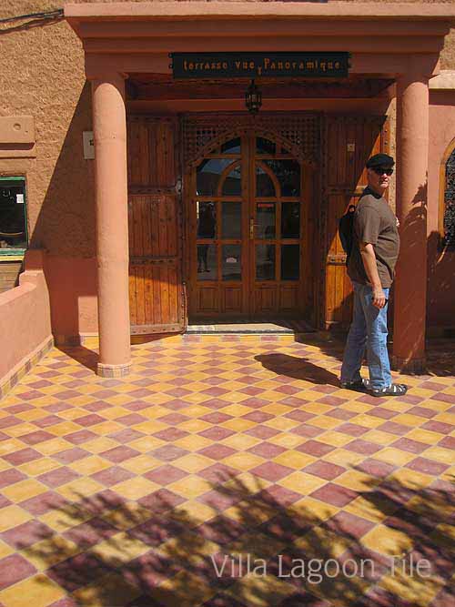 Restaurant hospitality entrance of cement tile