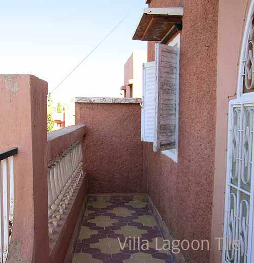 Urban tile balcony in Marrakesh