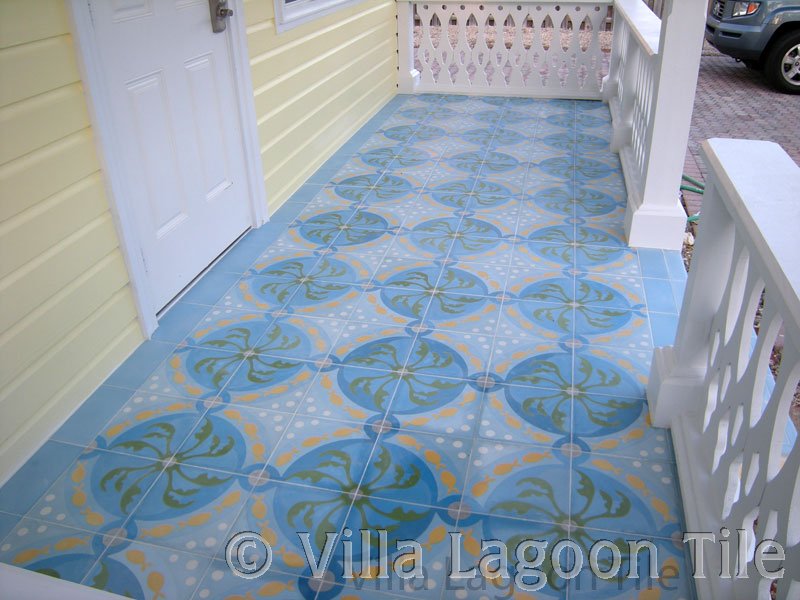 Cuban tile front porch