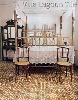 Cement tiles in Phuket, Thailand