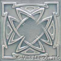 Antique relied molded tiles