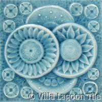 Light blue molded tile