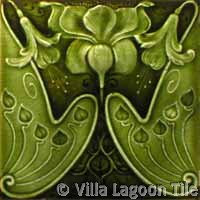 Olive green crackle green glaze