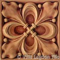 Fluer-de-leis relief tile