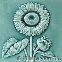 Sunflower antique tile