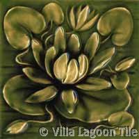 Green lily pad tile