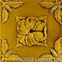 pansey tile for antique fireplaces
