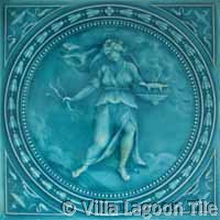 truquoise blue figure tile for antique applications