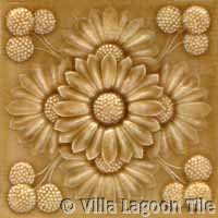 Flower and berry antique tile reproductions