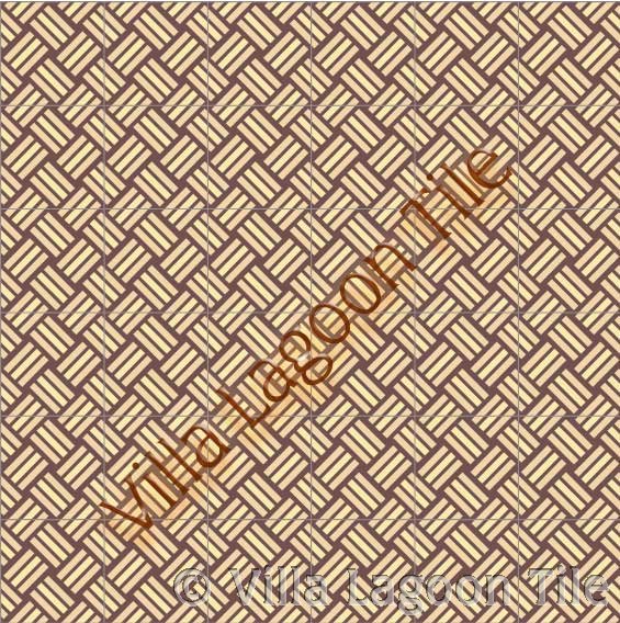 Basket weave pattern floor tile