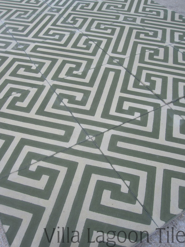 Fretwork tiles in stock cement tile
