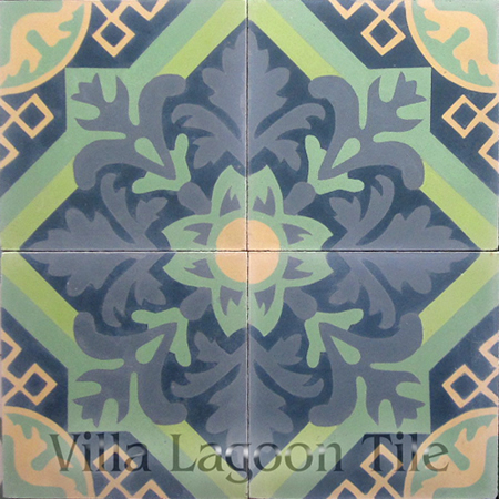 Cement tile in stock Peacock