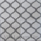 Salamanca Moroccan tile in gris and Charcoal