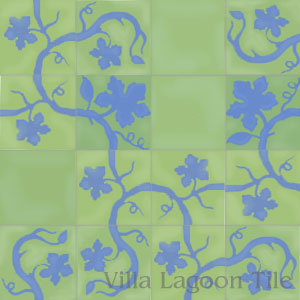 vine design encaustic tiles
