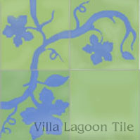 Grapevine cement tile