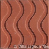 Wave textured tile for landscaping pavers