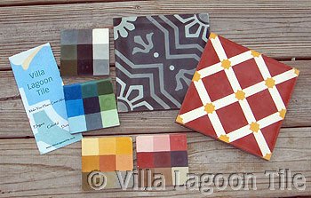 Cement tile floor planning kit