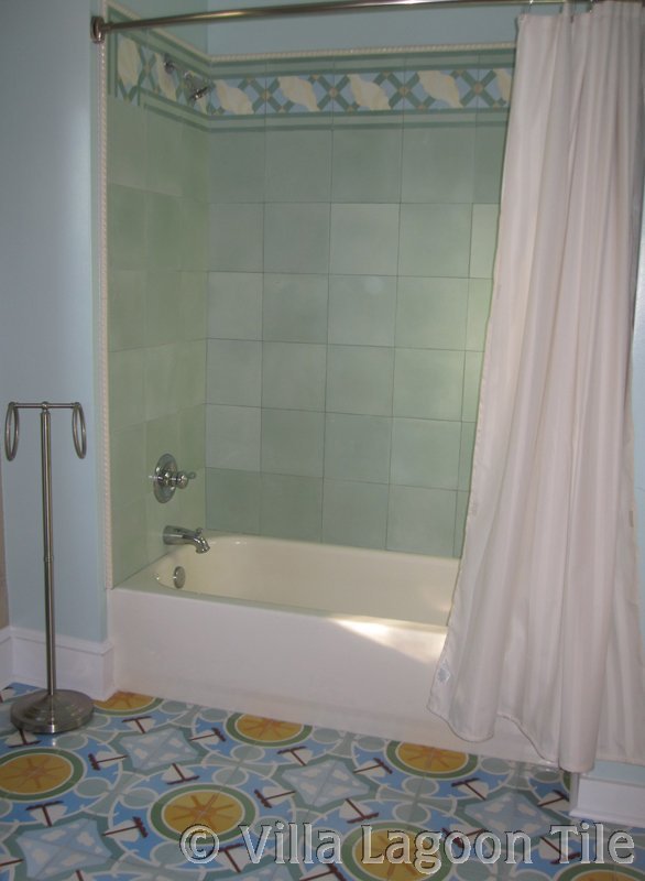 Cement tile shower