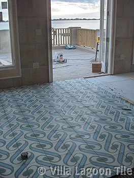 Surf cement tile installation