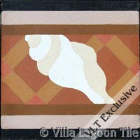 trellis shell cement border tile mosaico