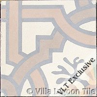 Venetian cement tile in taupe