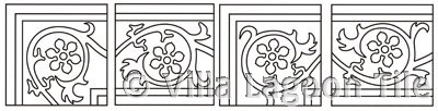LA Learning Center Border Tile Line Drawings