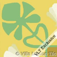 yellow and green foliage border tile corner