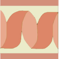pink coral ribbon border tile