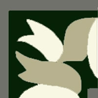 Black and white ribbon tile border corner