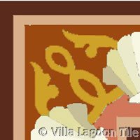 sea shell designed floor tile in coral