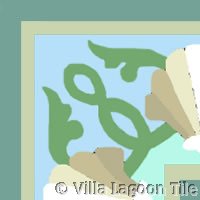 Shell Scroll Border Tile Cement Tile