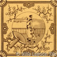Victorial transferware tile