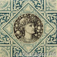 Victorial transferware tile