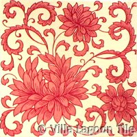Victorial transferware tile